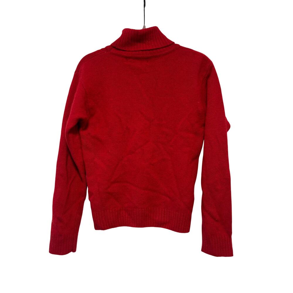 Vintage SK & Company Women's Red Angora Wool Turtleneck Sweater M - Picture 8 of 9
